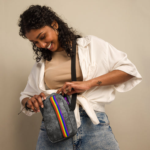 LGBTQ Philly Pride Grunge Stripe Crossbody Bag